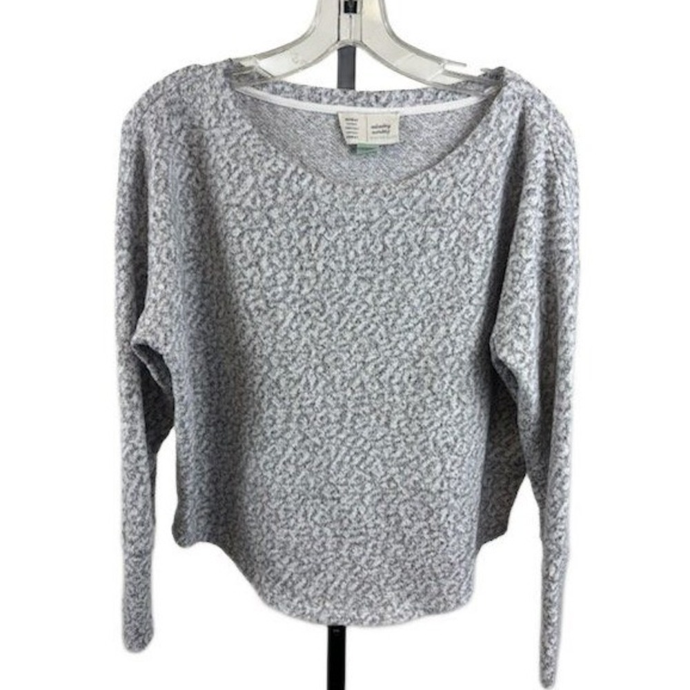 Saturday Sunday Anthropologie Sweater Women's Size Small Grey Cozy Knit Pullover